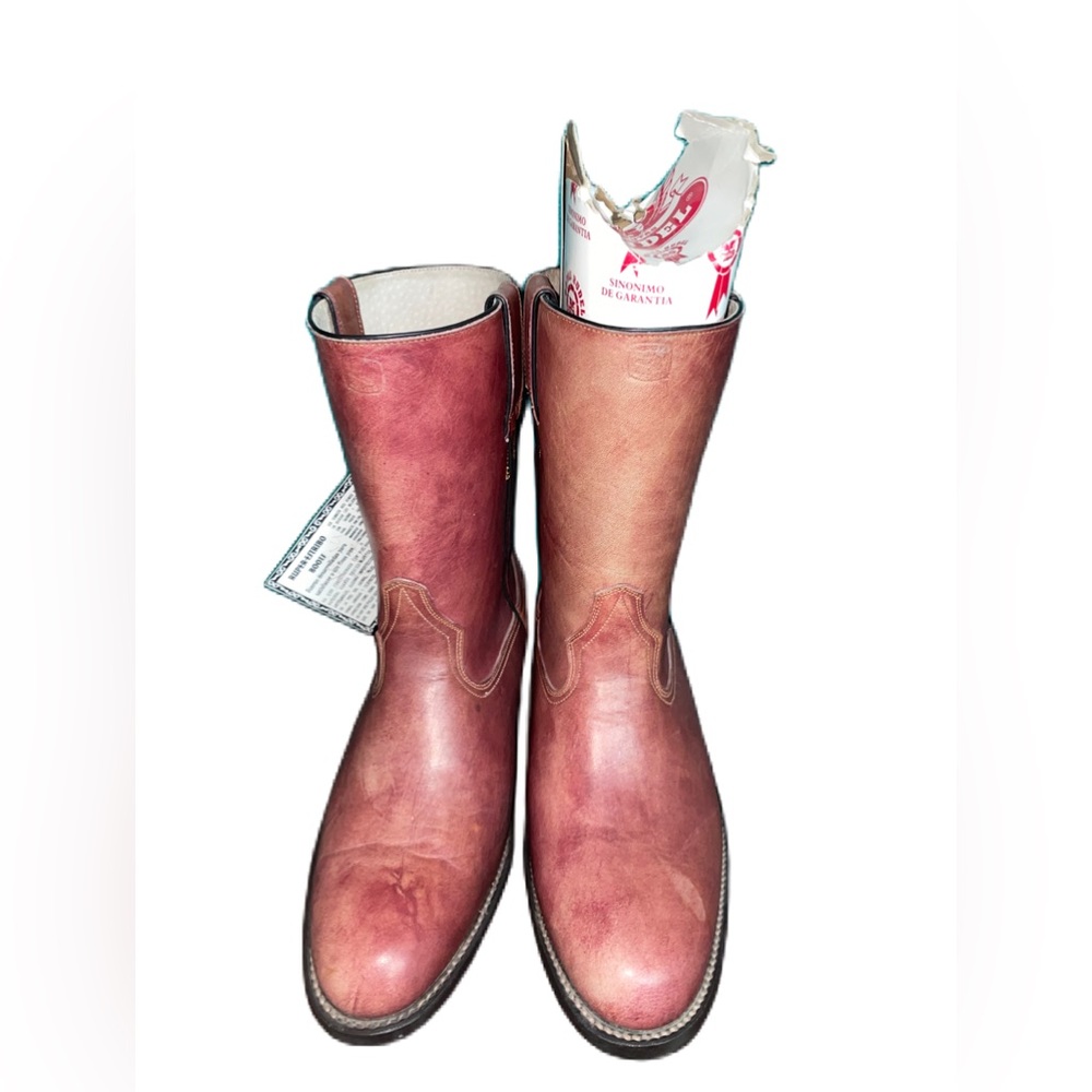 Ruper Estribo Boots Light Red Round Toe Cowboy Boot - Picture 1 of 5